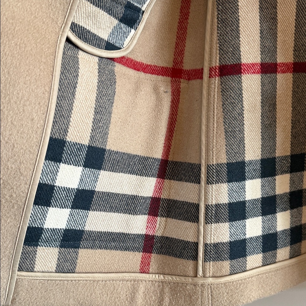 Women's Burberry Brit Wool Tan Toggle Coat - Picture 6 of 8